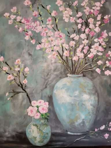 Fleurs de prunier rose